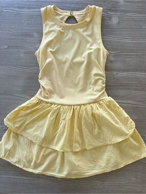 Peixoto Women’s Addison Pale Yellow Layered Skirt Dress